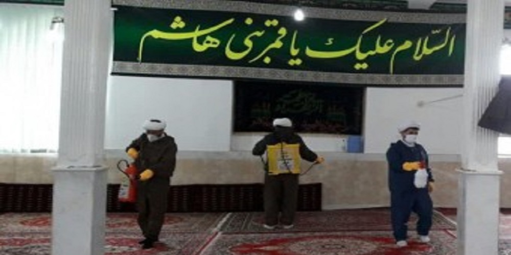 اقدام جهادی روحانیون مستقر شهرستان فردوس در مقابله با شیوع کرونا