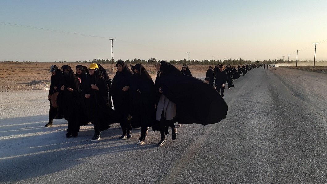 برگزاری مراسم پیاده روی جاماندگان اربعین حسینی در پنج نقطه از شهرستان بشرویه 