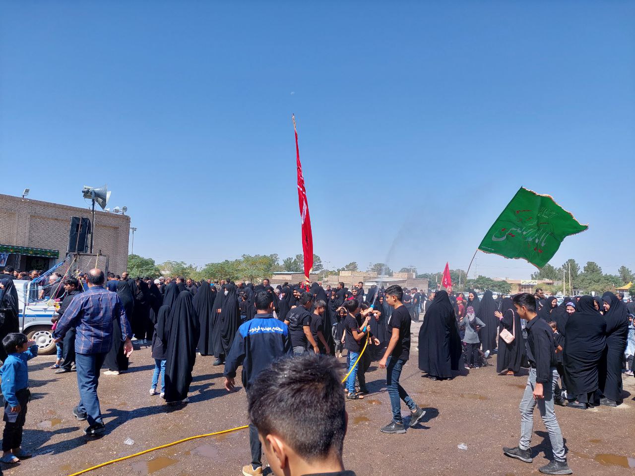 راهپیمایی جاماندگان اربعین حسینی در فردوس به روایت تصویر